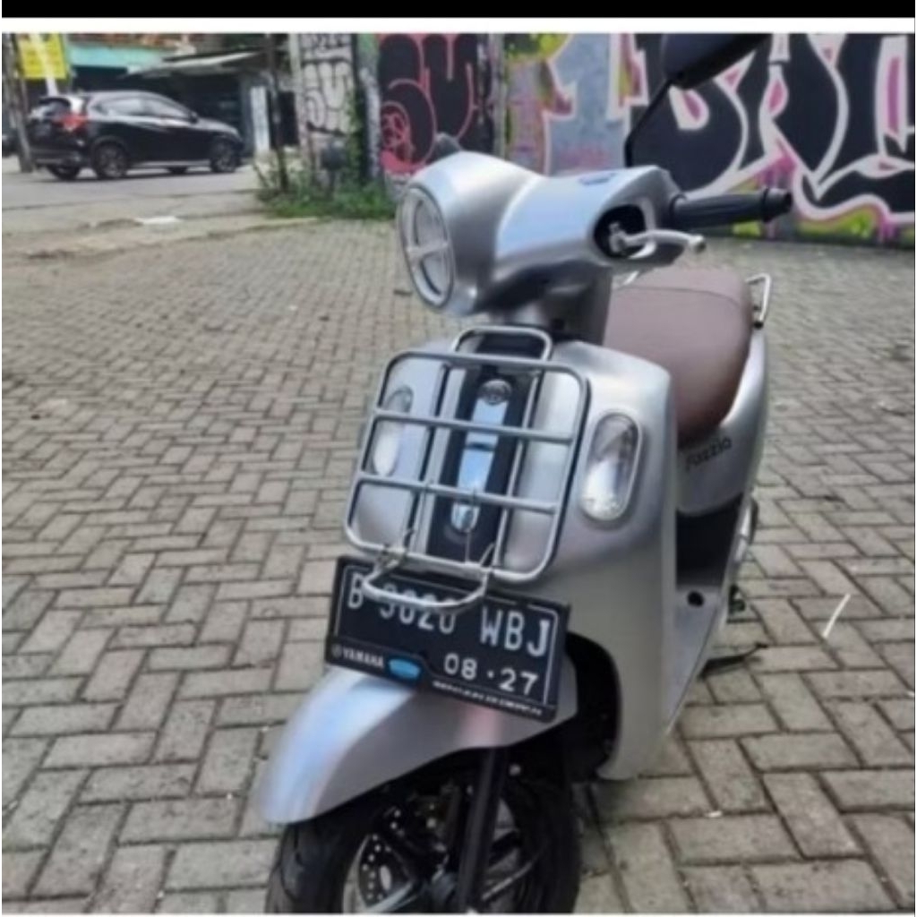 Fronta Rack Fazzio Yamaha Fazzio Front Rack วัสดุท่อเหล็กสีดําหนา