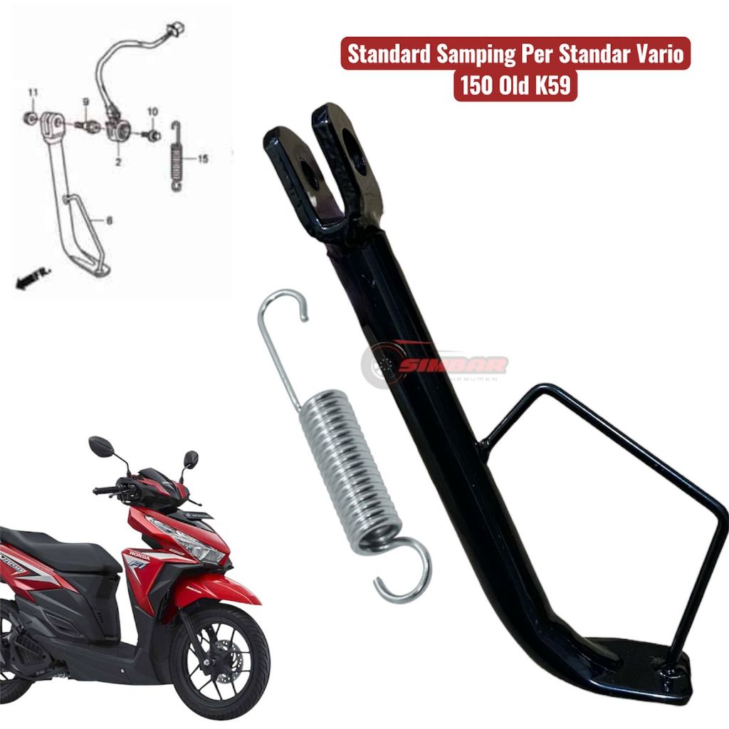 WIN - ขาตั้งข้าง Honda Vario 125 150 LED เก่า k59