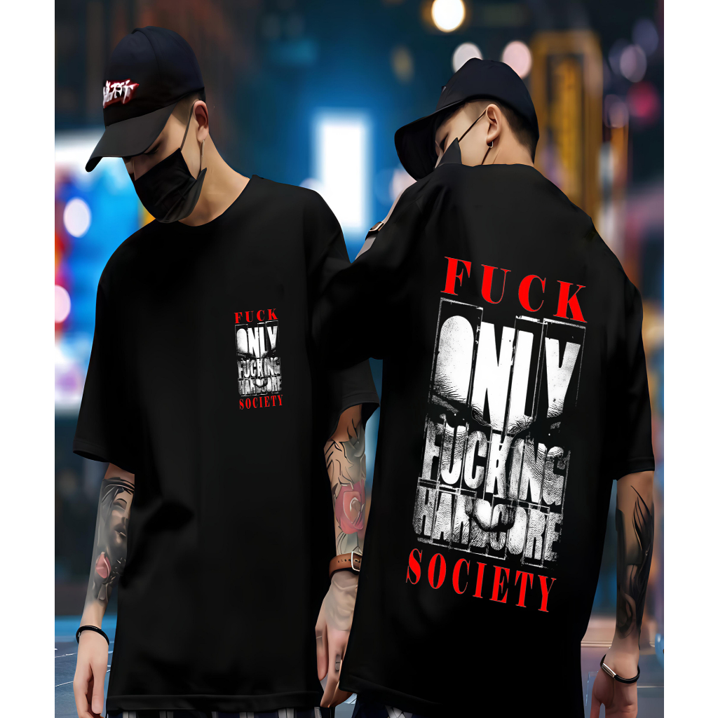 เสื้อยืด SJ_FASHION FUCK SOCIETY DISTRO เสื้อยืด/ผู้ชายและผู้หญิง/เสื้อยืดพรีเมี่ยม/SINGLE เสื้อยืด/