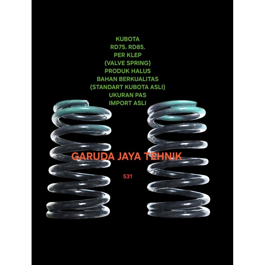 MESIN HIJAU Kubota RD75 RD85 วาล์วเครื่องยนต์ฤดูใบไม้ผลิ RD75 RD85 RD 75 RD 85 รายการสีเขียวนําเข้าเ