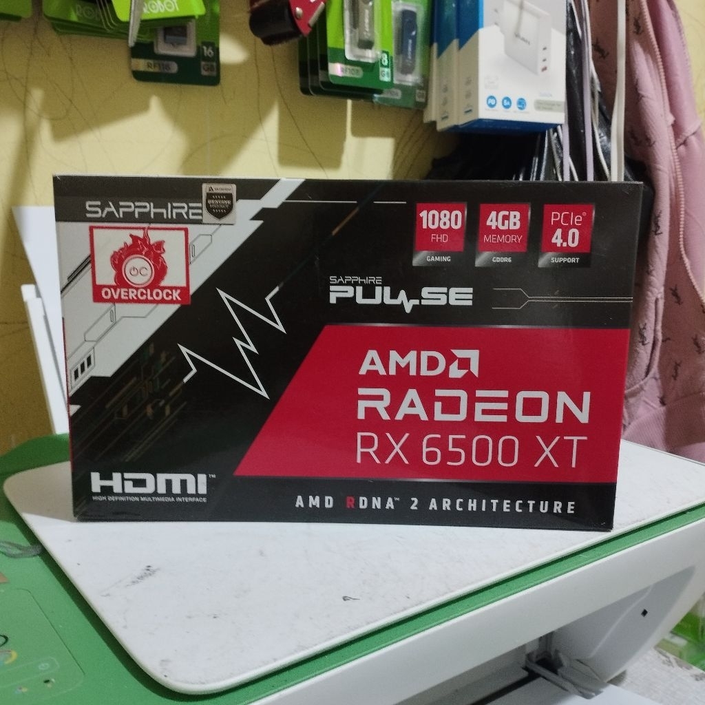 [มือสอง] VGA Sapphire Box AMD Radeon RX6500XT - กล่องกระดาษเก่า - Condition As Per Photo - 0ri9inal