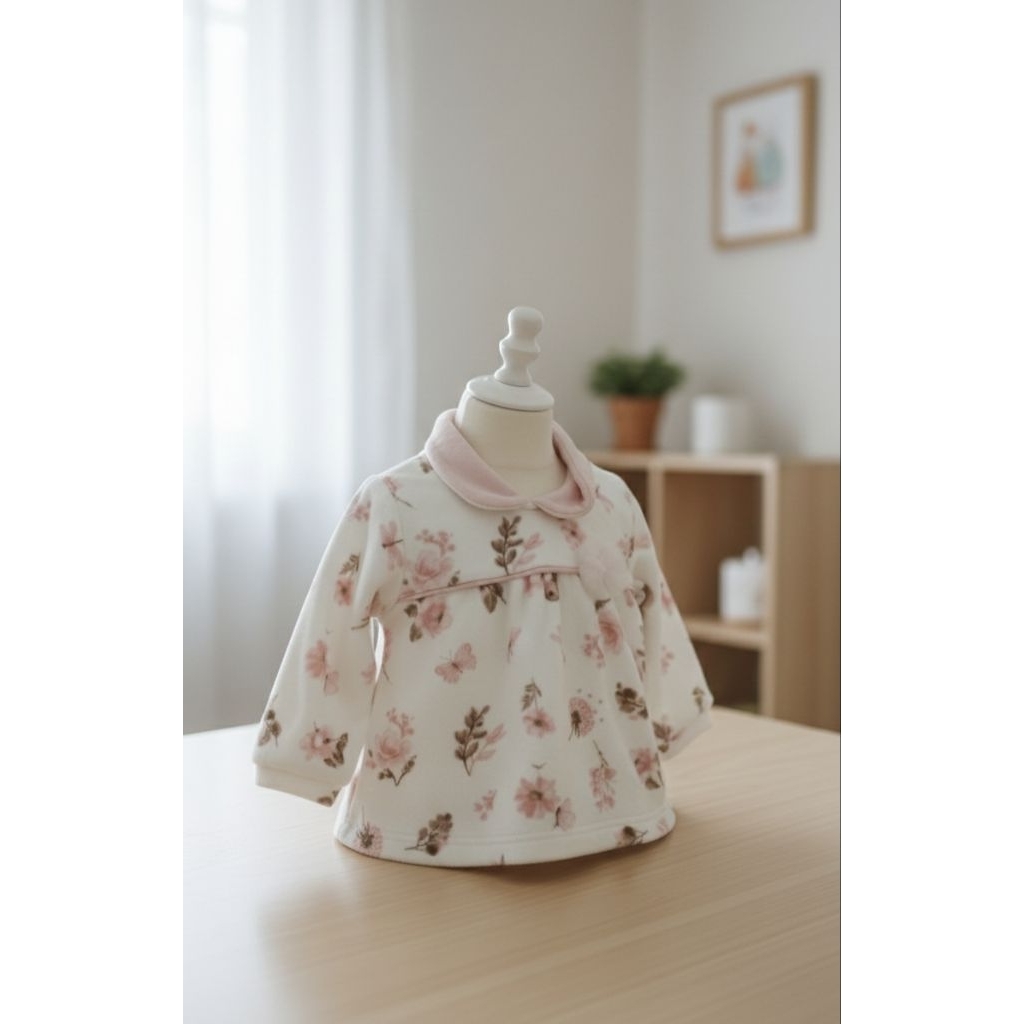 MAYORAL BABY TOP 0-1/1-2 MONTHS/SOFT VELVEL MATERIAL