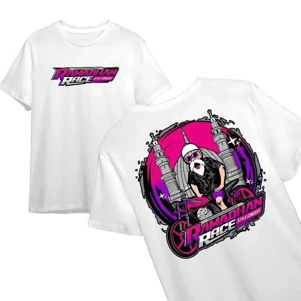 เสื้อยืด Vol8 Ramdhan Race 2026 Marhaban Ya Drag Bike Racing Ramadan Race ทําซ้ํา Racing Motor Herex