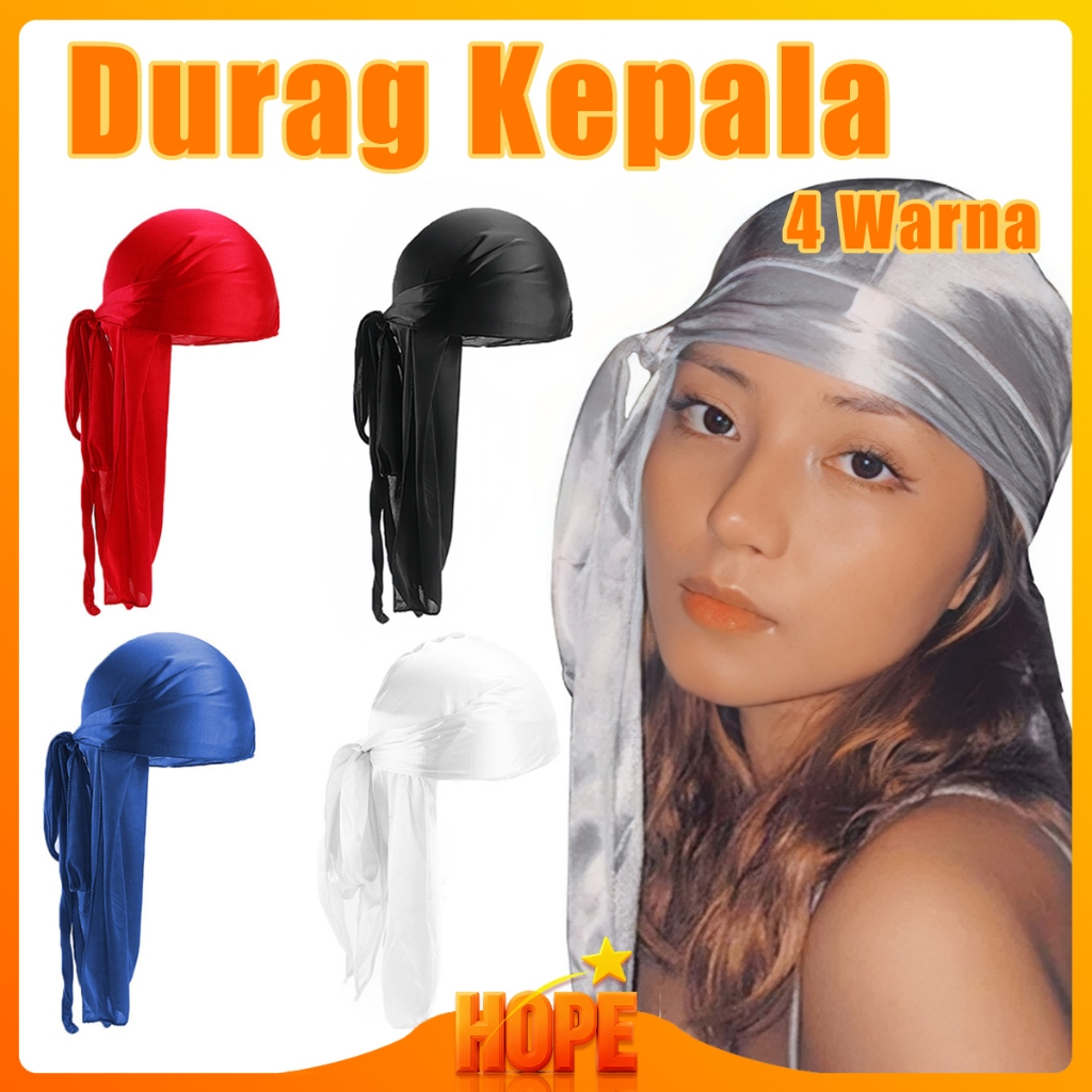 Durag Bandana Hip Hop Headband Breathable Long Tail Pirate Hat Breathable Unisex Pirate Hat Cover Ri