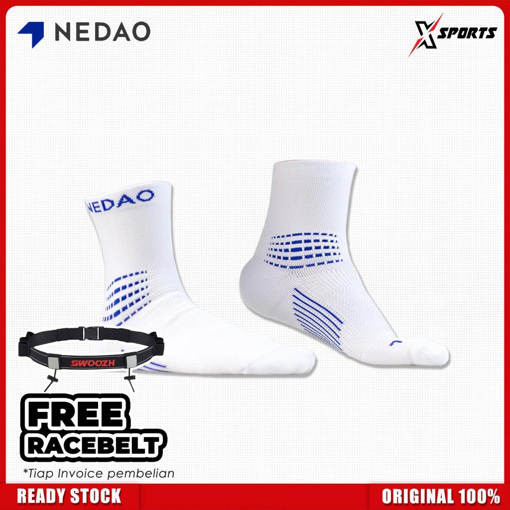 NEDAO Running Compression Running Socks Unisex สีขาว