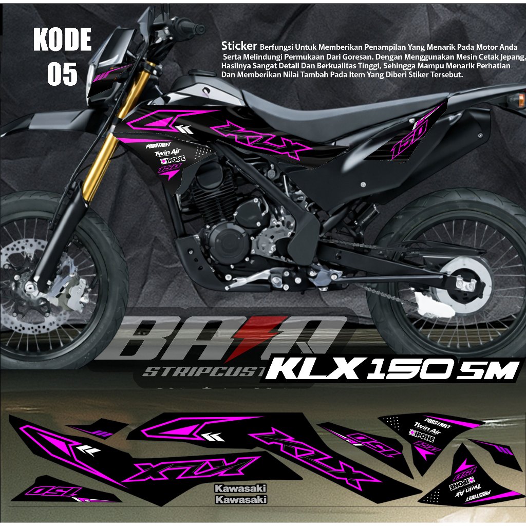 05 STRIPING STICKER KLX 150 SM-STRIPING STICKER KLX 150 SM