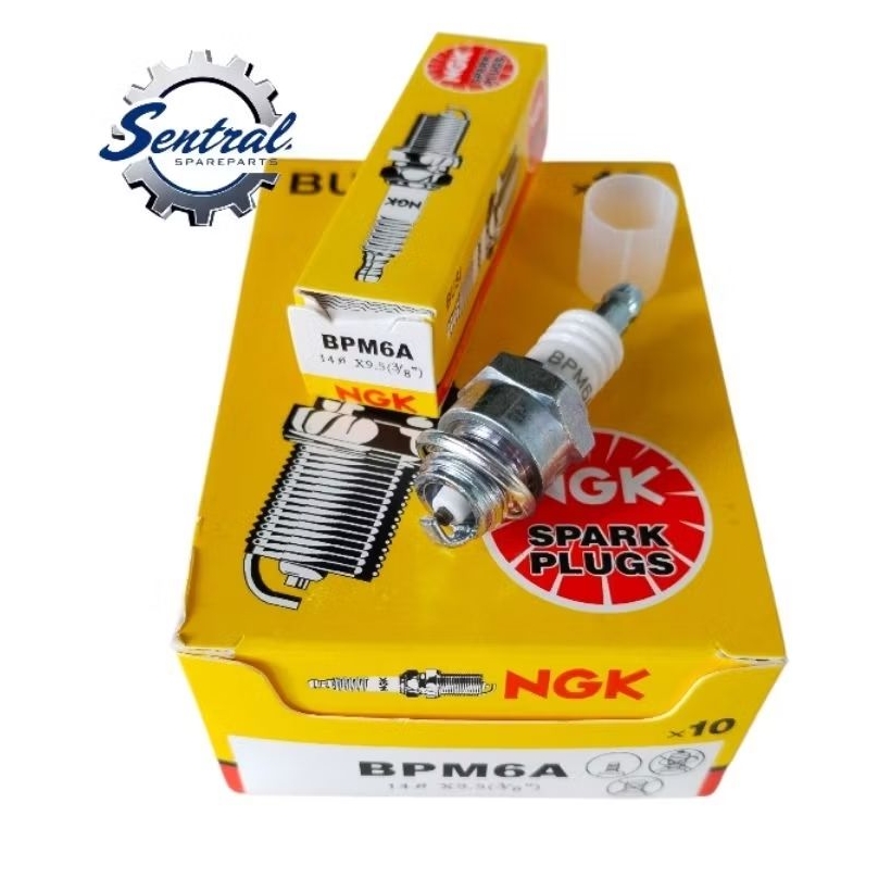 (WHOLESALE 10 ชิ้น) หัวเทียน NGK BPM6A BPM6A หัวเทียนเครื่องตัดหญ้า NGK (10 ชิ้น)
