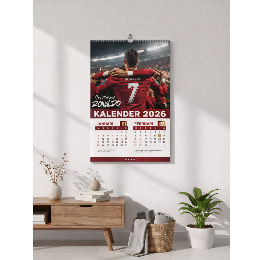 2026 GOAT WALL CALENDAR | ENGLISH, SPANISH LEAGUE, ITALIAN LEAGUE, FRENCH LEAGUE, ARABIC LEAGUE, MLS