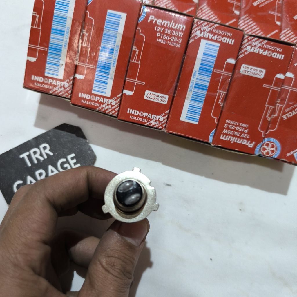 หลอดไฟหน้า Honda Supra x 100 xx x100 ใส่ 12v 35/35 35 / 35 วัตต์ indopart เก่า