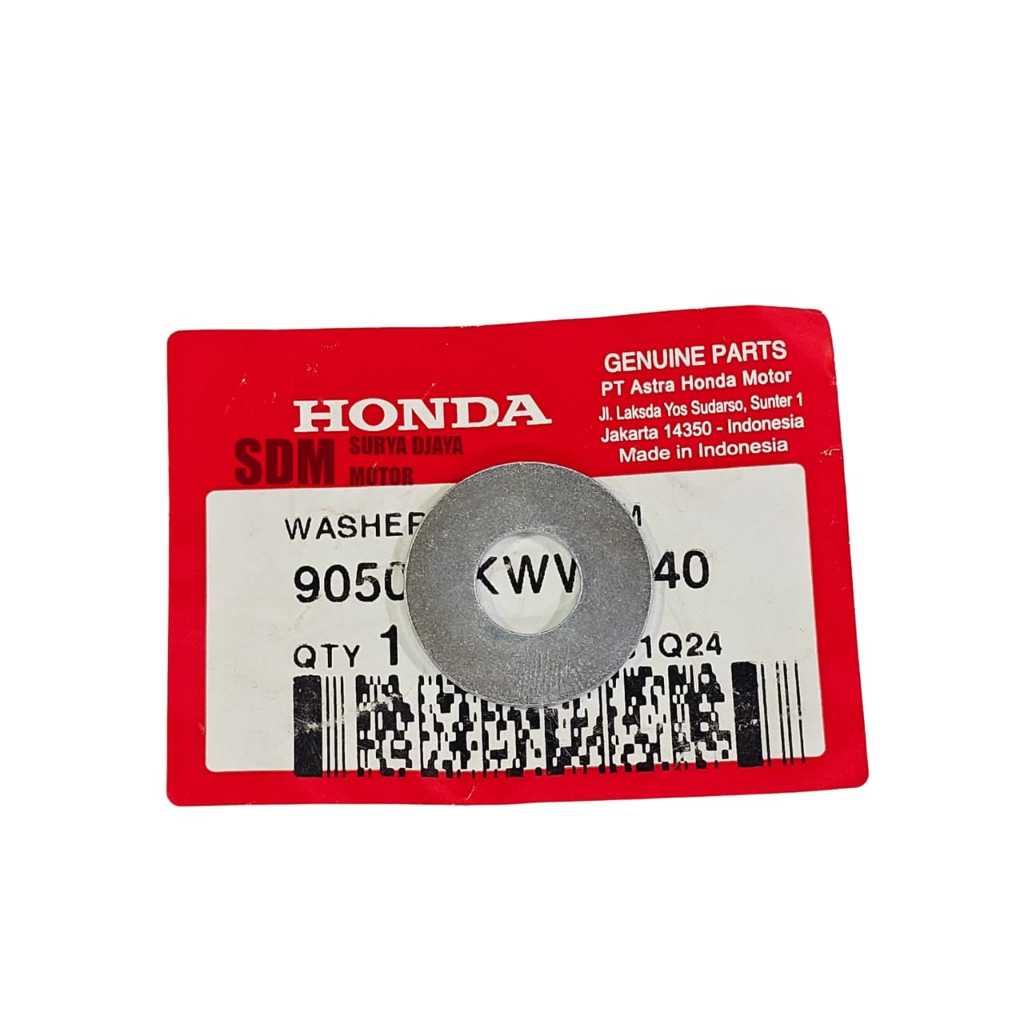 90101-KWW-640 แหวนเครื่องซักผ้าธรรมดา 10MM Honda Blade 110 K07A Original Honda