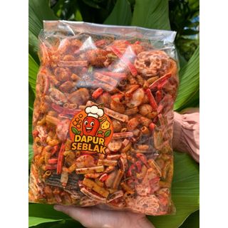 TERLARIS seblak kerupuk campur mix pedas daun jeruk/basreng mix bumbu melimpah