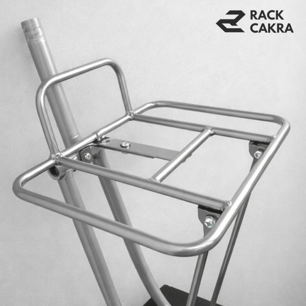 Silver Pizza Front Rack - Kalcer Vintage MTB Universal Bicycle Front Rack