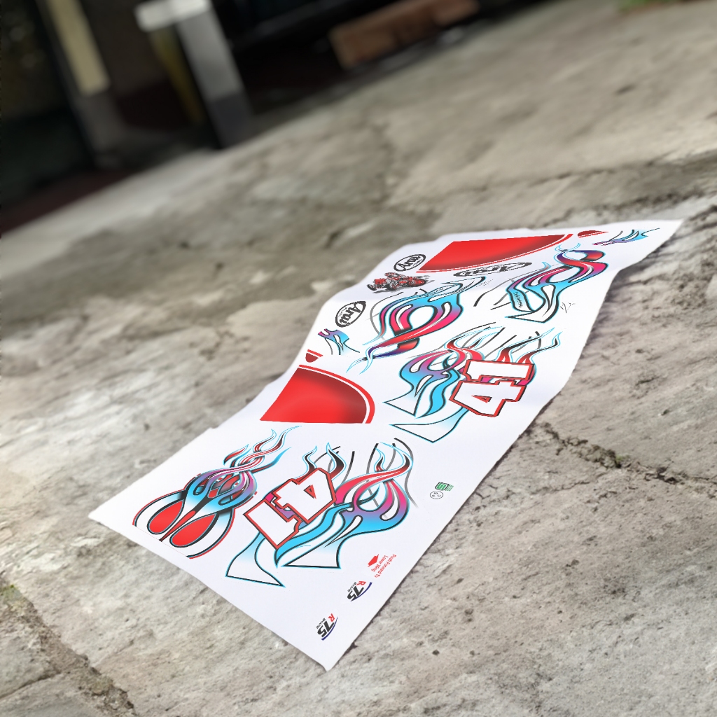 HAGA WSBK RAINBOW MOTIF สติ๊กเกอร์ติดหมวกกันน็อคและน้ํา DECAL