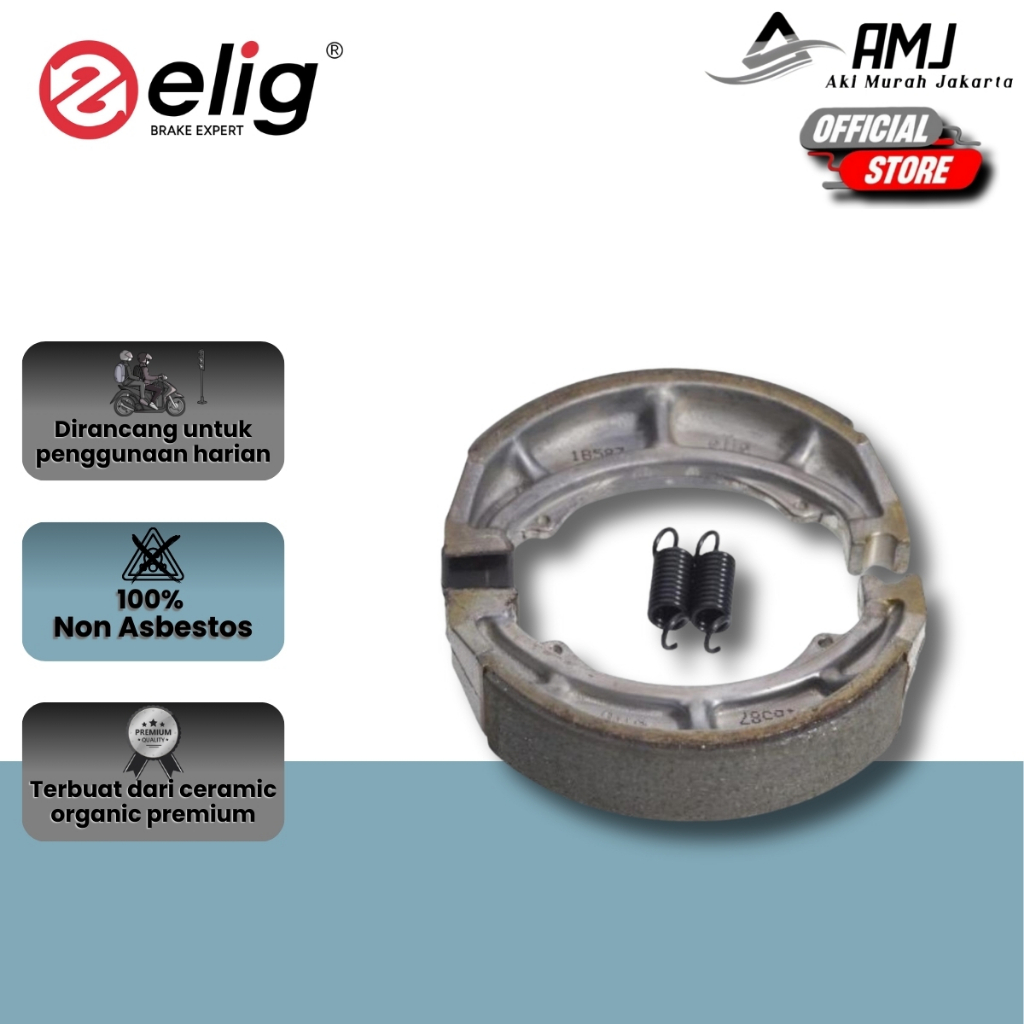 ผ้าเบรคหลัง Elig Old Vixion / Scorpio / All RX King / MX 135 - SCM-Y14B