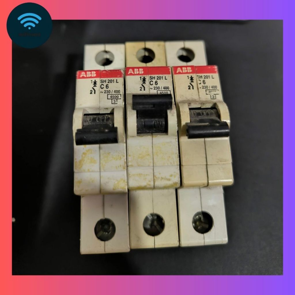 MCB ABB 1P 1Phase TYPE S201L 10a, 6a, SECOND