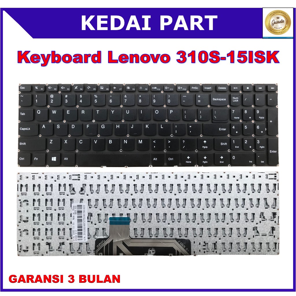 คีย์บอร์ด Lenovo Ideapad 310S-15ISK 310S-15IKB 510S-15IKB 510S-15ISK Flex 4-15. 4-1580