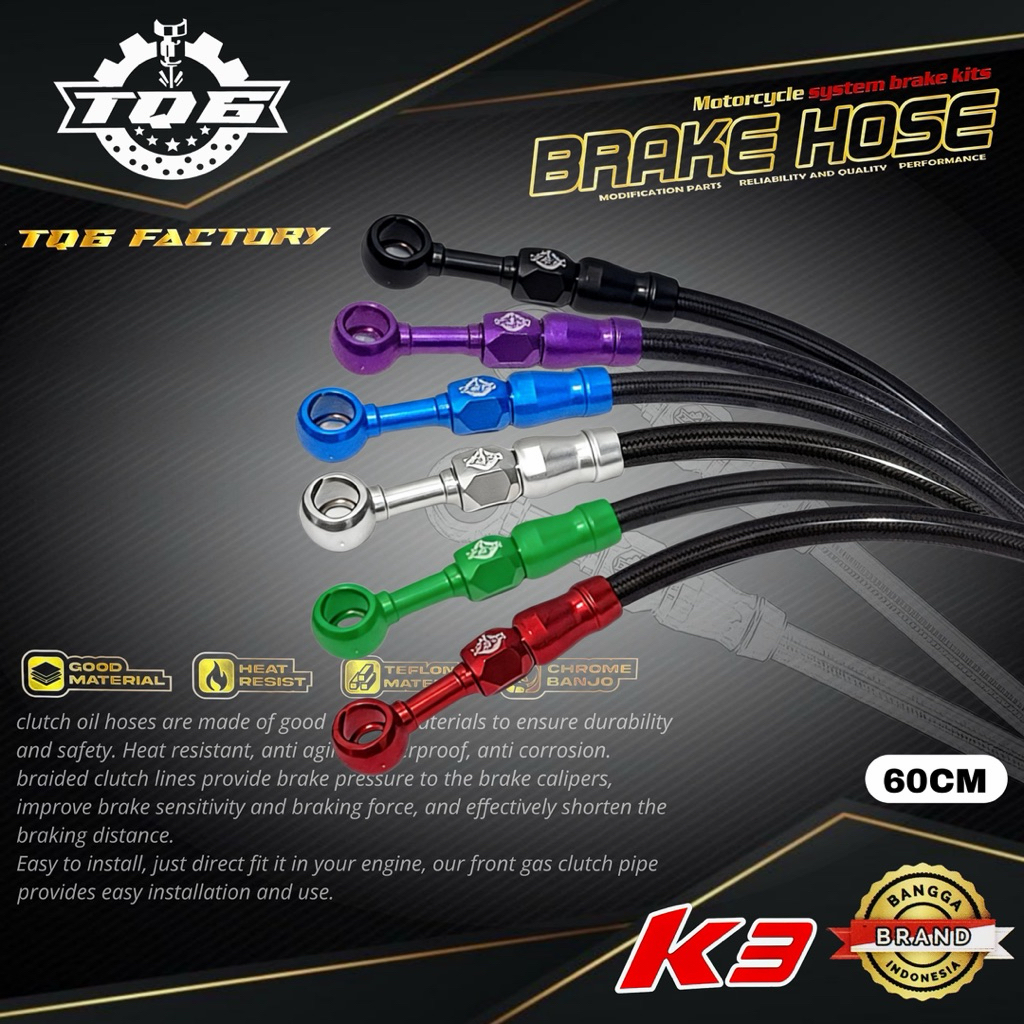 TQ6 สายเบรคหลัง 60 ซม. K3 Vietnam Universal