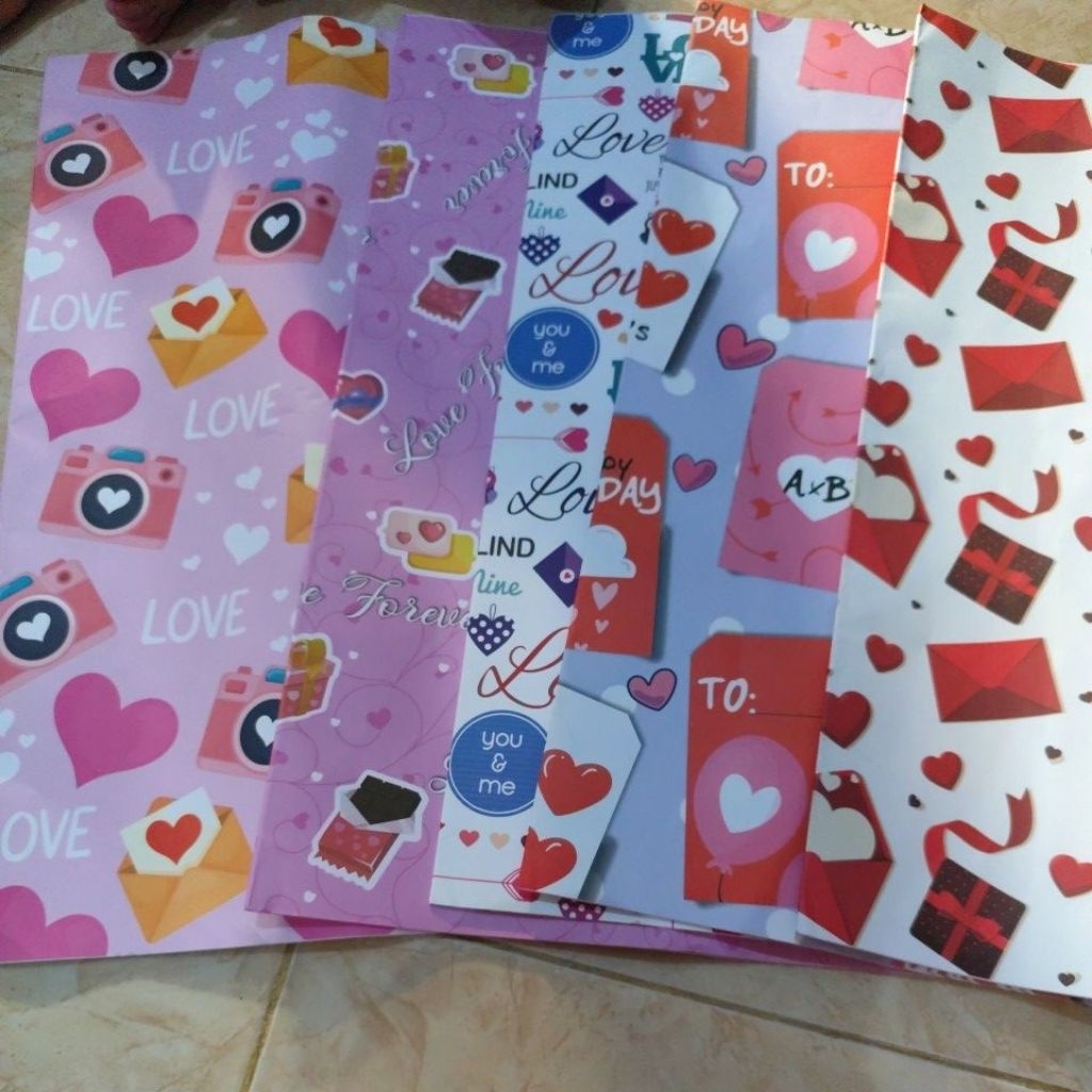 Valentines Day love Heart Matte Wrapping Paper 64x49