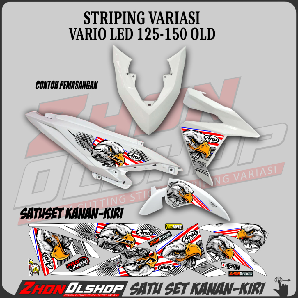 Honda Vario Led 125-150 Old Motorcycle Striping ล่าสุด Eagle Mtf Polet Lis