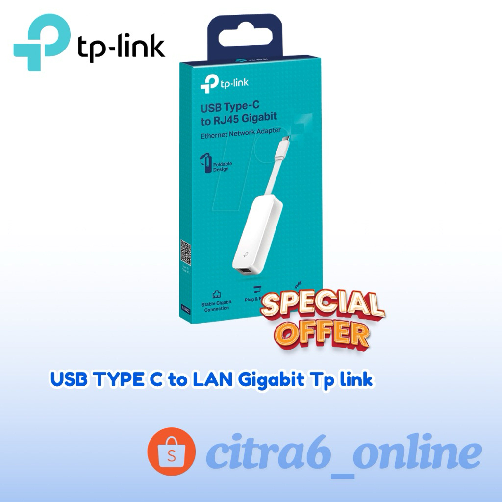 Type c ถึง lan TP-LINK UE300C Gigabit Ethernet Network Adapter