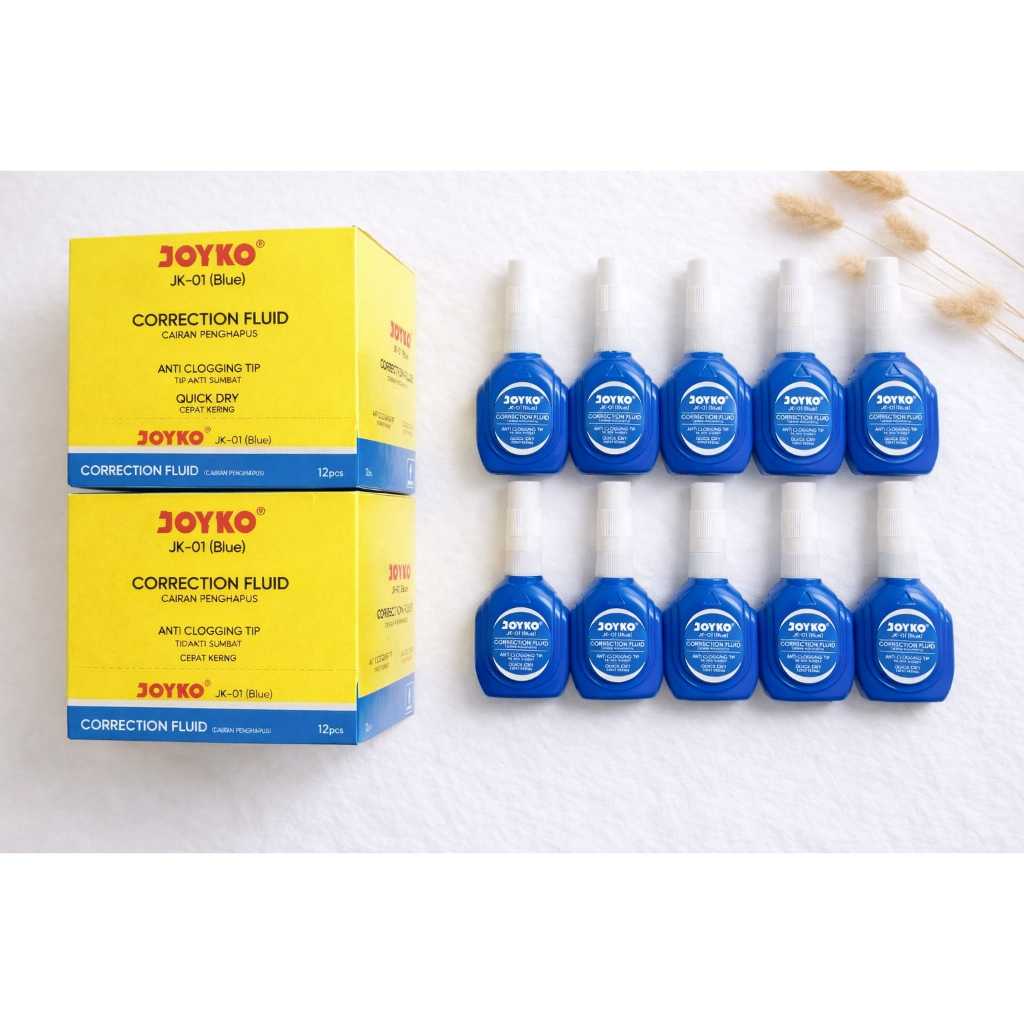 (1 ชิ้น) Tip X Joyko JK-01 Blue / Joyko Correction Fluid JK-01 Blue Liquid Eraser (1 ชิ้น) / Tipex /