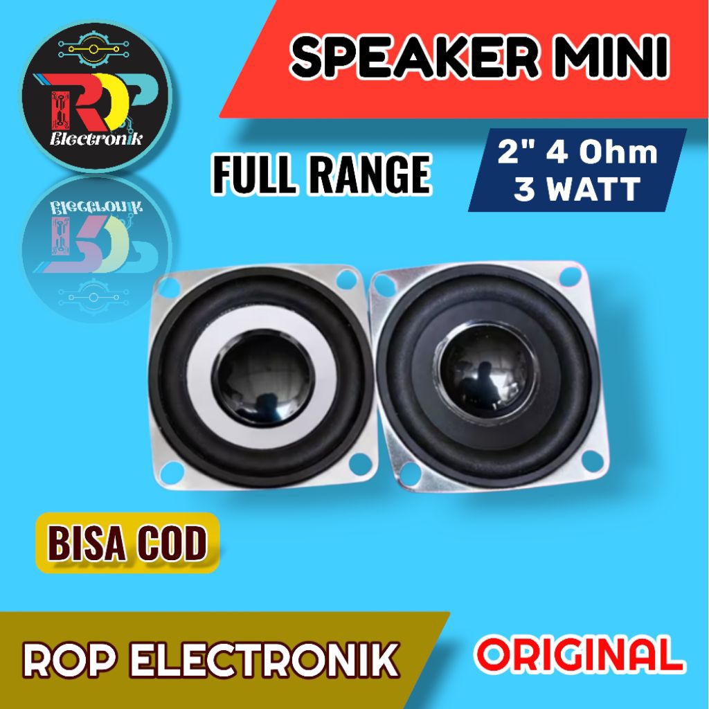 2 INCH 4 OHM 3 WATT SPEAKER FULL RANGE สีดําสีขาวพร้อมหู