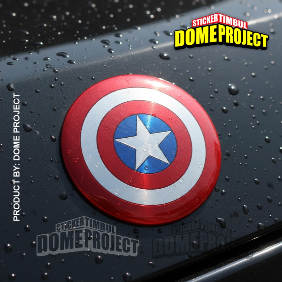 CAPTAIN AMERICA STICKERS FLEXIBLE EMBLEM STICKERS อุปกรณ์เสริมรถจักรยานยนต์