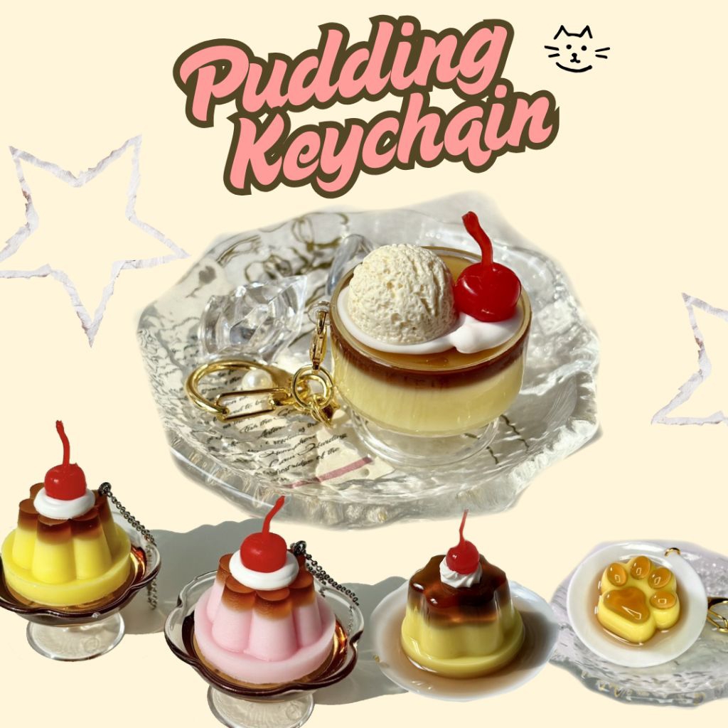 GUNDAN PUDDING KEYCHAIN, HEISEI RETRO PUDDING KEYCHAIN