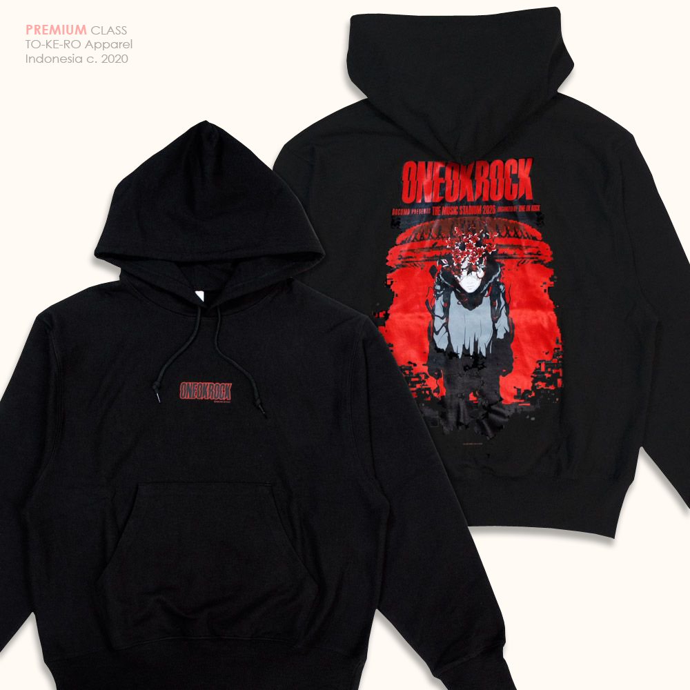 แทคโก้ สัตว์เลื้อยคลาน Jumper Hoodie Japan Band ONE OK ROCK - The Music Stadium 2026 [สีดํา] type-A