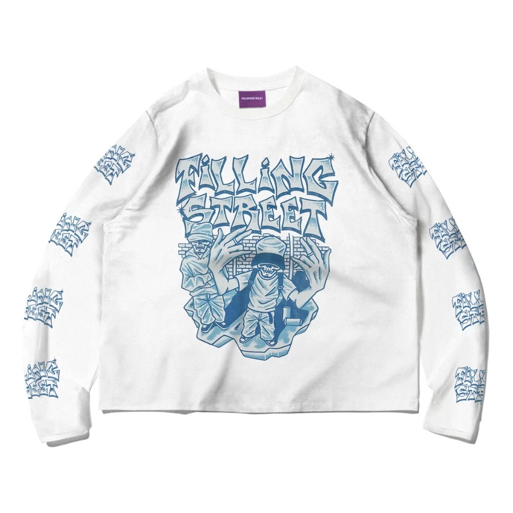 Ready Fillingstreet Fellow Longs Sleeve Basic Tee White – เสื้อยืดแขนยาว Unisex