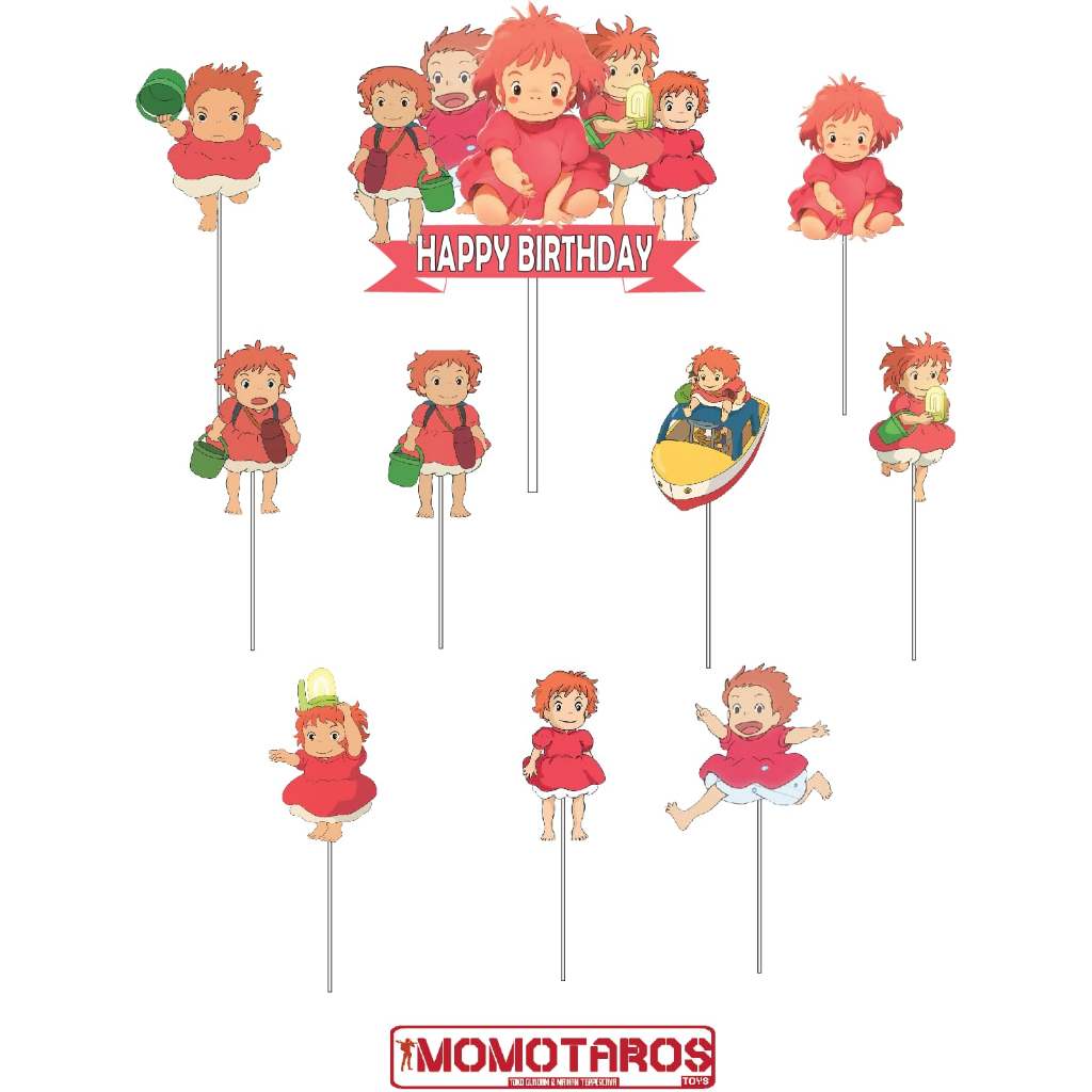 Ponyo Gilbi เค้ก Topper
