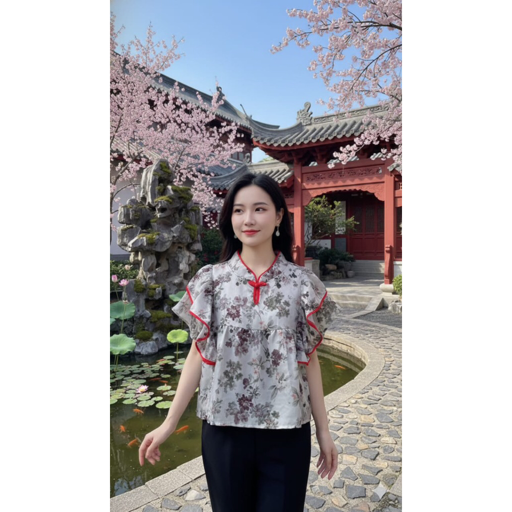 Shanghai Blouse top qibao cheongsam ตรุษจีน viral
