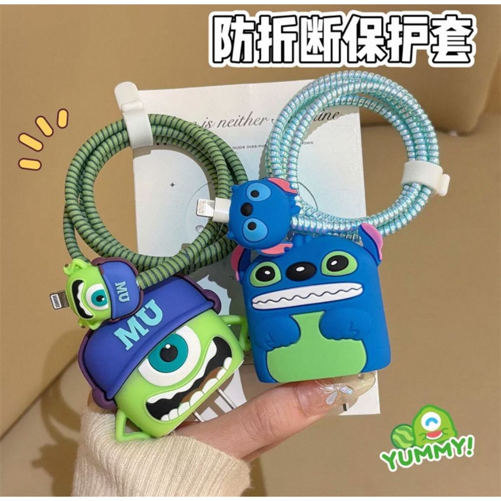 Super Fit Size Iphone Charger Protector 18w 20w หลากหลาย Motives สาย Iphone & Adapter Protector 18w 