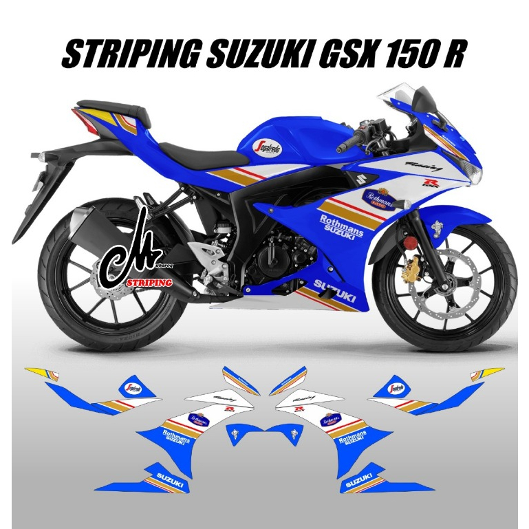 Suzuki GSX R 150 Rothmans Custom Striping สติกเกอร์ / Gsx 150r / GSX 150 R Decal Variation สติกเกอร์