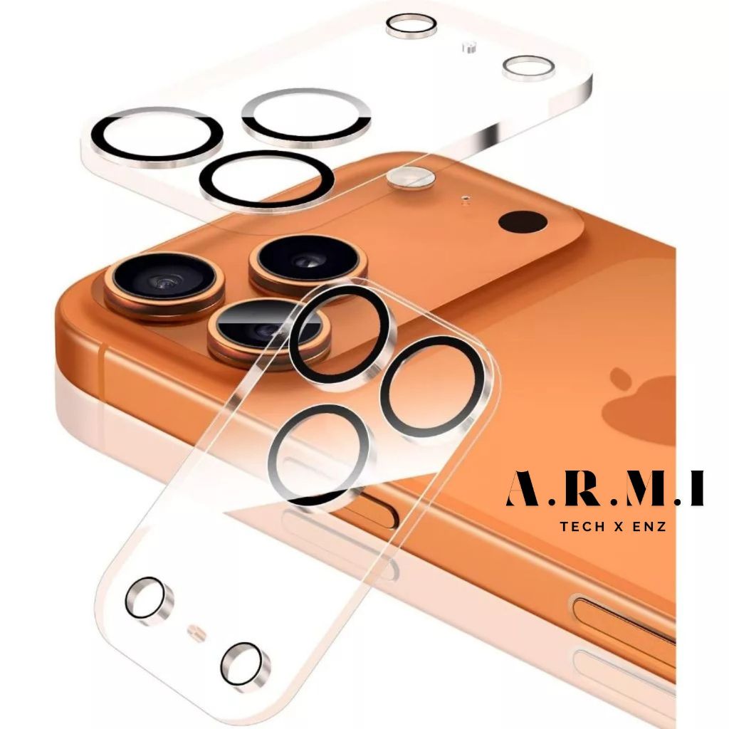 3D กล้องกระจกนิรภัย Iphone 17 / 17 Pro / 17 Pro Max ฟิล์มกันรอยกล้องตัวป้องกันเลนส์โค้ง Apple 1phone