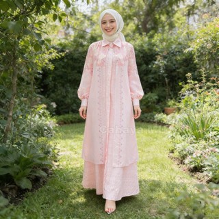 Ready Gamis Kondangan Pesta Mewah Elegan/Gamis Silk Premium Motif Bunga Terbaru