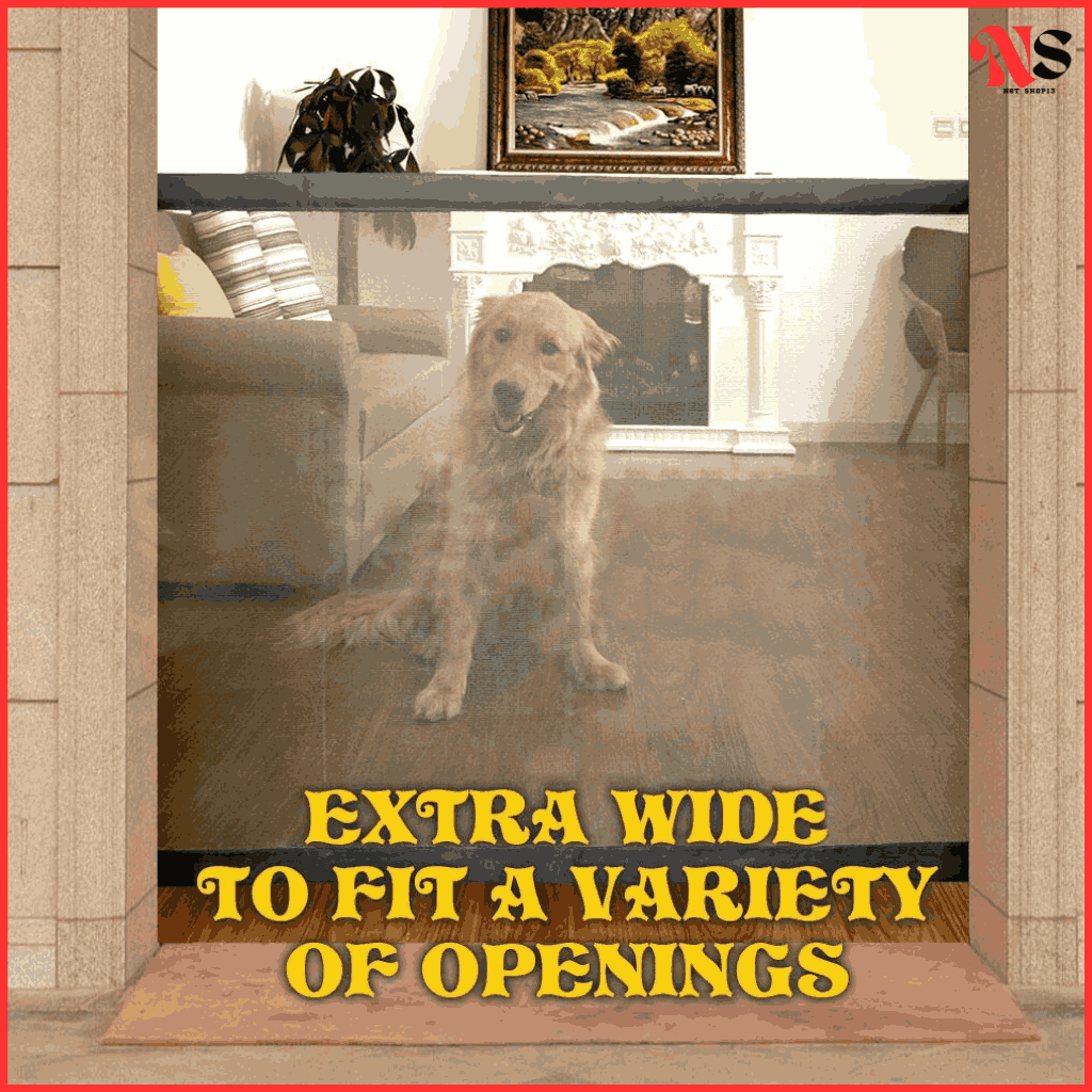 รั้วตาข่ายสัตว์เลี้ยงแบบพกพา Magic Gate - TV1 - สีดํา