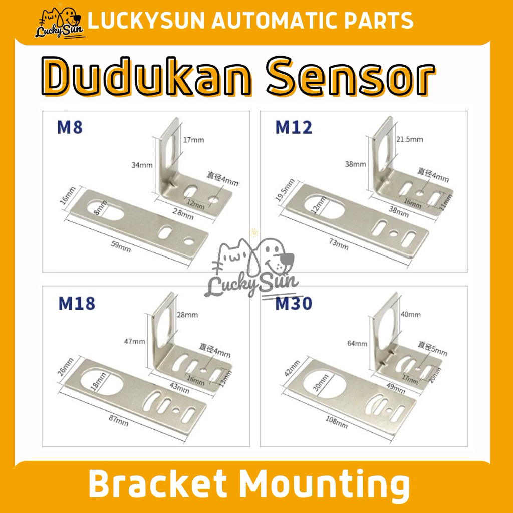 SIKU Proximity Sensor Mount Bracket Type L มุม M8 M12 M18 M30 สแตนเลส