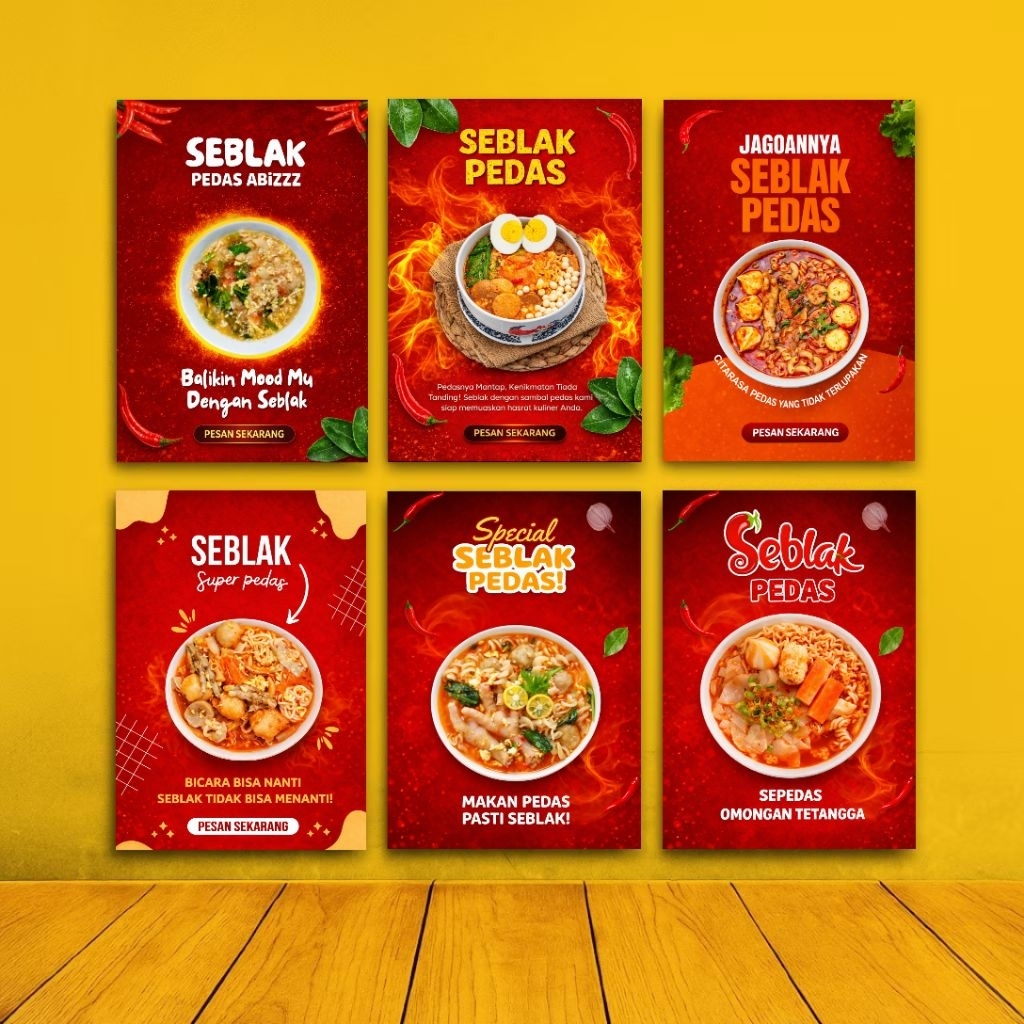 โปสเตอร์ติดผนังพิเศษ Spicy Seblak MDF Board Aesthetic Seblak คําคม