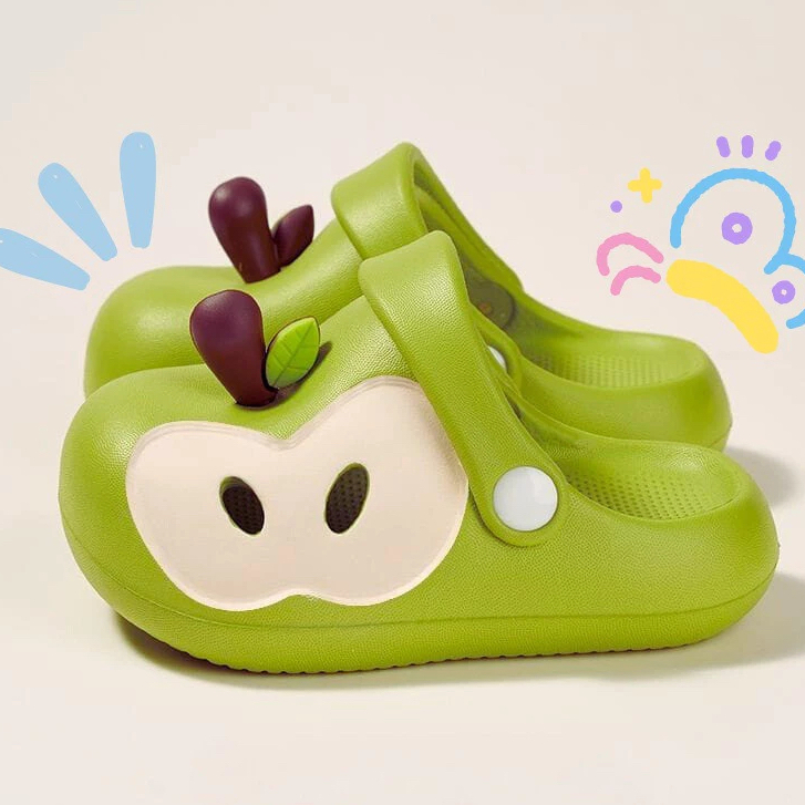 HAPPY WALK SHOES 2026Apple รุ่น Apple รองเท้าแตะสําหรับพ่อแม่และลูก รุ่นใหม่ กันลื่นน่ารัก