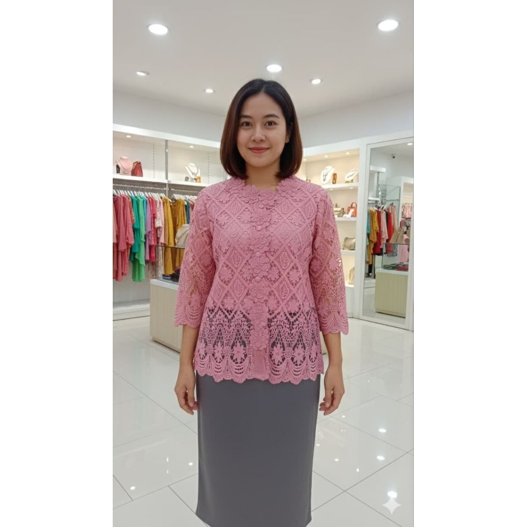 B58882Bj นําเข้า BRUKAT BLOUSE TOP สามารถเป็น UNIFORM ได้