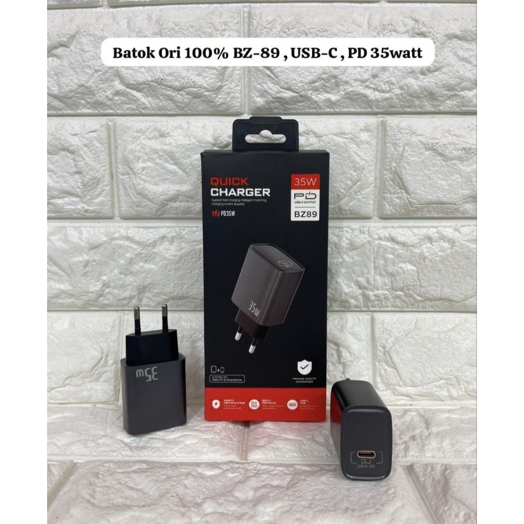 BATOK ADAPTER ADAPTER BZ-89 BZ89 USB-C 35W ORIGINAL QUICK CHARGER