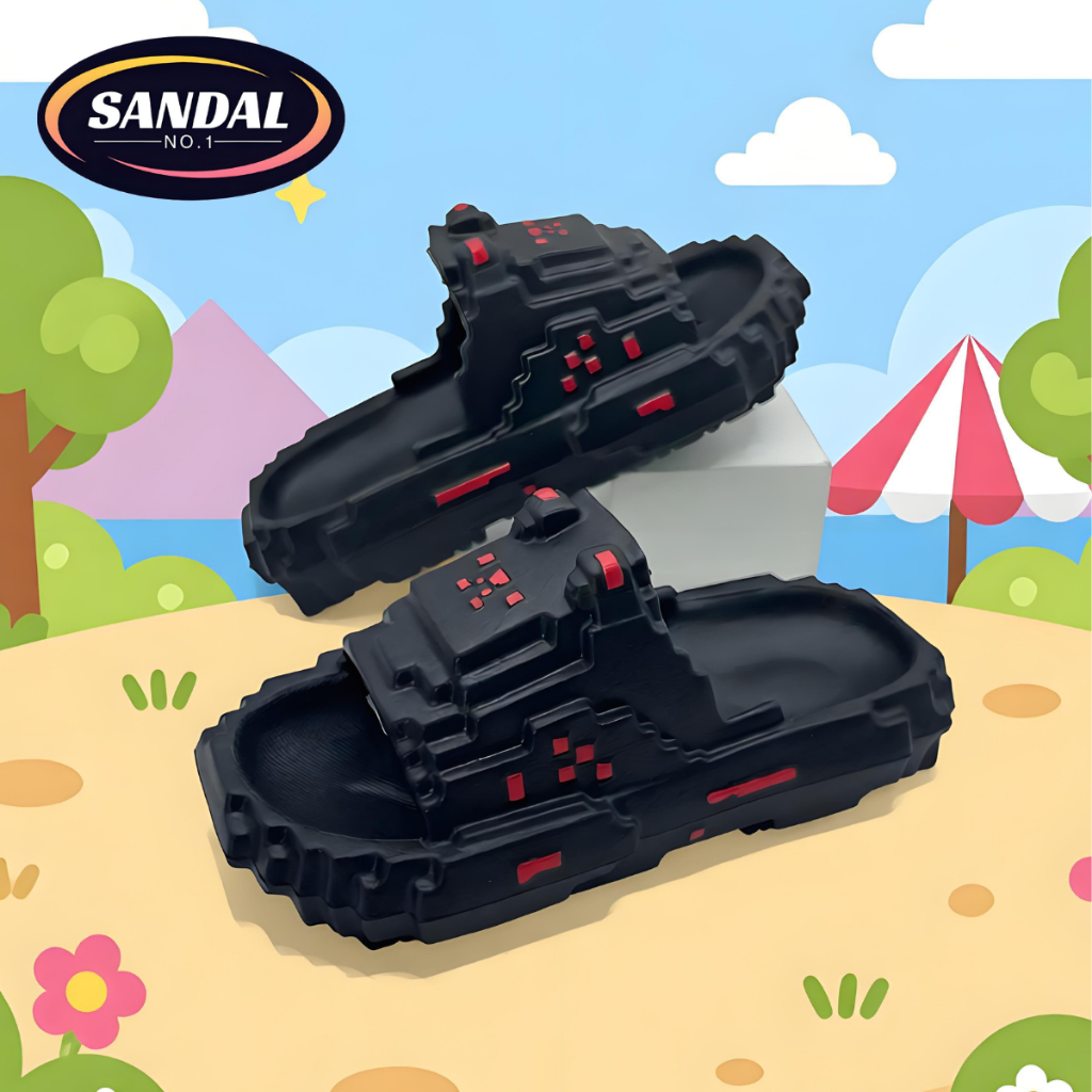 [Sandal NO.1]รองเท้าแตะน่ารักสําหรับเด็กชายและเด็กหญิงใหม่ รองเท้าแตะเด็ก Minecraft-MC