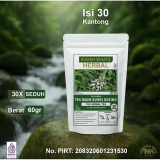 Teh Daun Kumis Kucing : Teh Batu Ginjal isi 30 Tea Bag - Menyembuhkan Infeksi Saluran Kemih, Mengatasi Masalah Pencernaan, Mengatasi Gangguan Ginjal