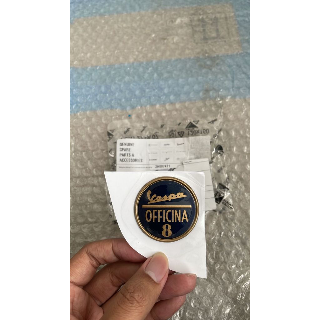 Original Vespa Sticker Sprint & GTS Officina 8 อะไหล่