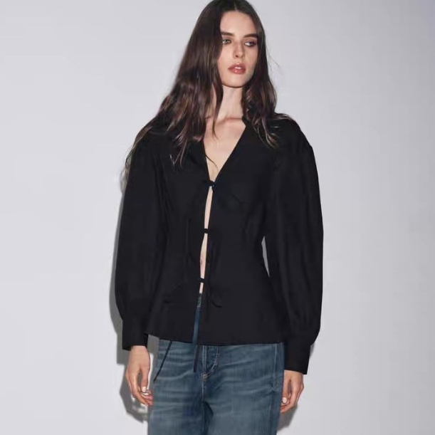 LO445 - สายรัดหน้าสีดํา (XS, S, M, L) - เสื้อเบลาส์