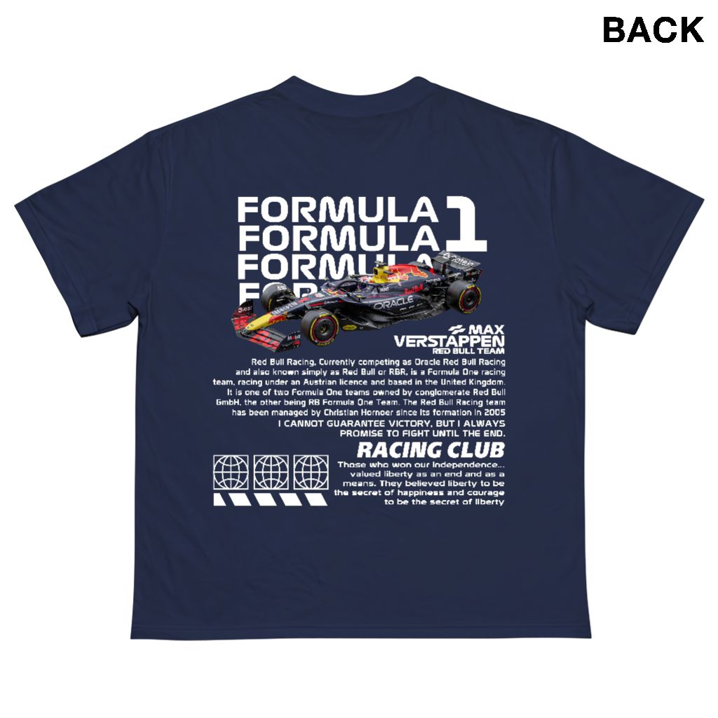 เสื้อยืดโอเวอร์ไซส์ F1 Max Redbull เสื้อยืด Unisex