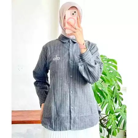KEMEJA ALO SEMIWOOL STRIPED SHIRT // สตรี STRIPED TOP // WOMENS FASHION STRIPED SHIRT // FORMAL WORK