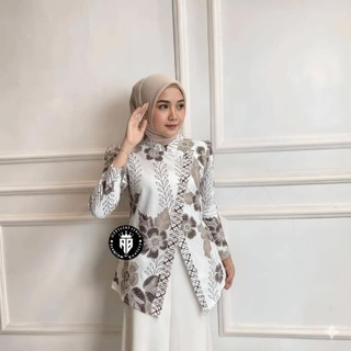 tey-17 Batik wanita ASJ SA HRB026 Kenongo Kemeja Tosca Pendek