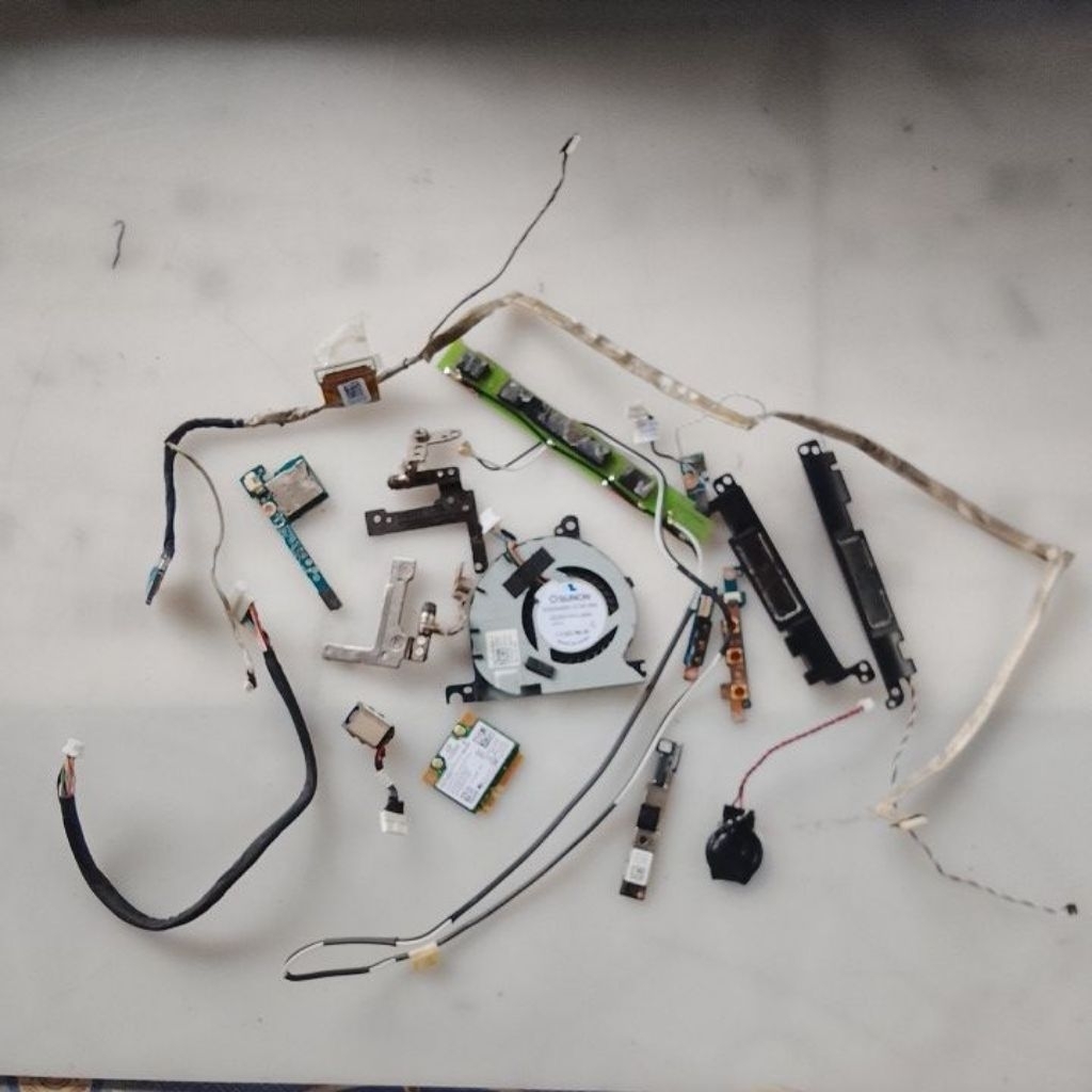 TOMBOL Dell Latitude E7240 ลําโพงชิ้นส่วนแล็ปท็อป, บานพับ, การ์ด Wifi, พัดลม Frostor, CMOS, เว็บแคม,